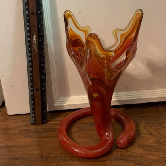 Vintage Hand Blown Glass vase or Sculpture - Picture 2 of 3